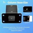 Minneer 6x6 post base black square brackets 4pcs internal size 5.5" x 5.5" inch