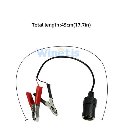 WINETIS 1x 12V Car Battery Alligator Clamp Clip to Cigarette Lighter Charger, US $9.48, image 2