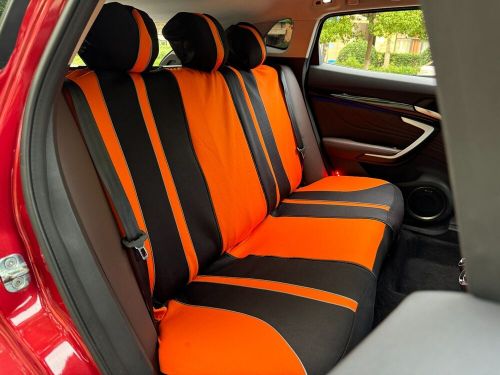 For KIA Forte Car Seat Covers Full Set Durable GTS Black Orange Poly Cotton 9PCS, US $59.51, image 2