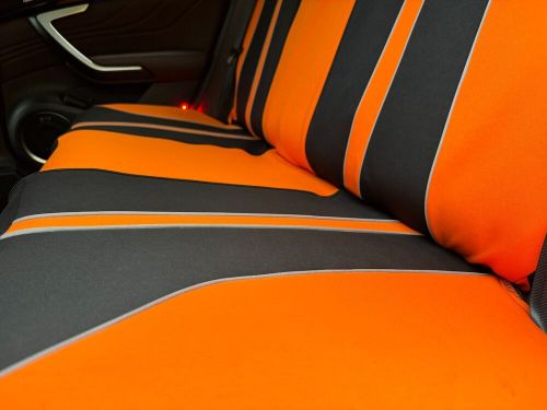 For KIA Forte Car Seat Covers Full Set Durable GTS Black Orange Poly Cotton 9PCS, US $59.51, image 4