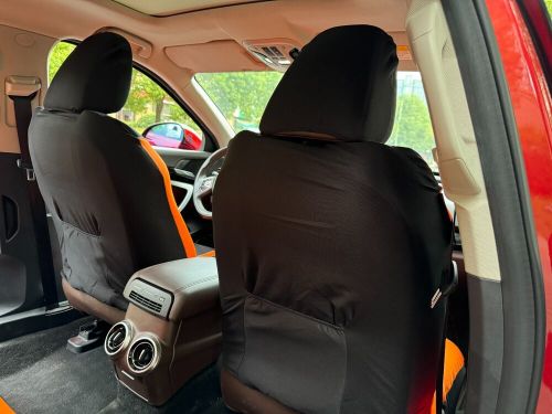 For KIA Forte Car Seat Covers Full Set Durable GTS Black Orange Poly Cotton 9PCS, US $59.51, image 9