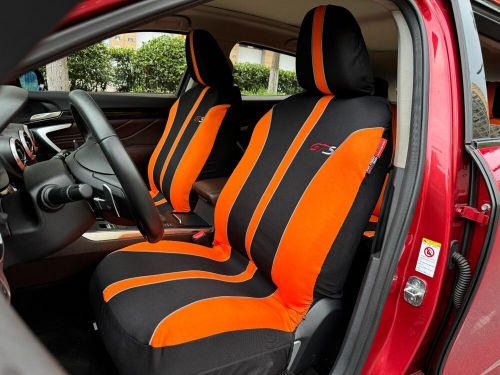 For KIA Forte Car Seat Covers Full Set Durable GTS Black Orange Poly Cotton 9PCS, US $59.51, image 12