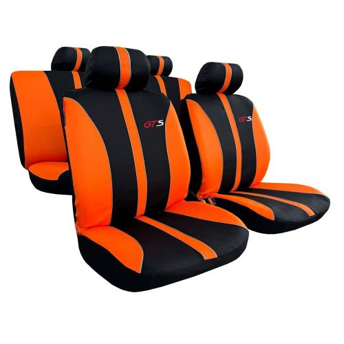 For KIA Forte Car Seat Covers Full Set Durable GTS Black Orange Poly Cotton 9PCS, US $59.51, image 14