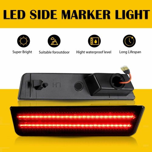 4 LED Side Marker Light Red Amber For 2008-2014 Dodge Challenger Car Accessories, US $39.99, image 4