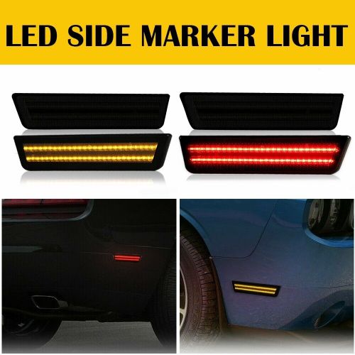 4 LED Side Marker Light Red Amber For 2008-2014 Dodge Challenger Car Accessories, US $39.99, image 12