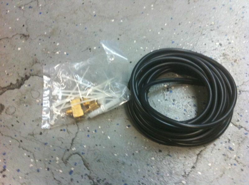 Teleflex o/b water pressure 18ft hose and universal mounting adapter hardware.  