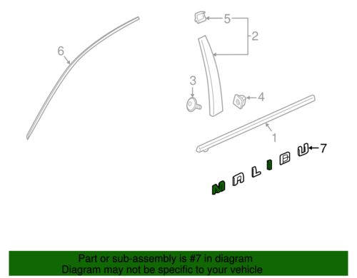 Genuine GM Front Side Door Malibu Name Plate 23125916, US $54.97, image 3