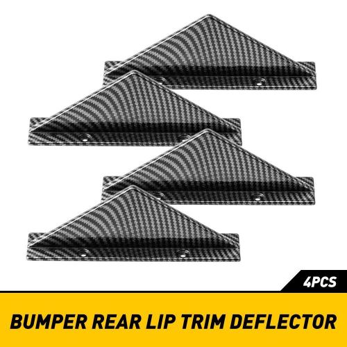 4pc Car Lower Rear Diffuser Bumper Splitter Lip Fin Shark Carbon Universal Look, US $12.99, image 4