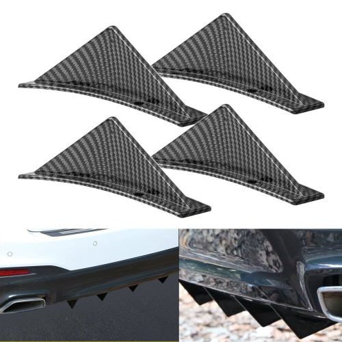4pc Car Lower Rear Diffuser Bumper Splitter Lip Fin Shark Carbon Universal Look, US $12.99, image 7