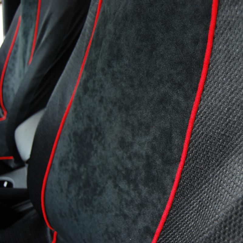 Adeco 2-Piece Universal Vehicle Car Front Seat Cover Set - Black w/ Embroidery, US $25.99, image 3