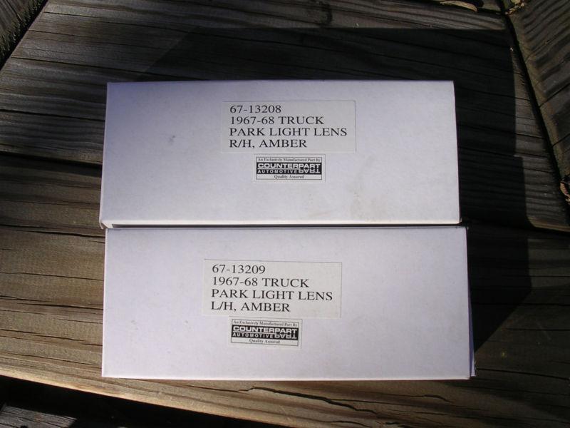 1967-1968 NEW Chevrolet Truck Park Light Lens, R/H & L/H (AMBER), US $12.00, image 2