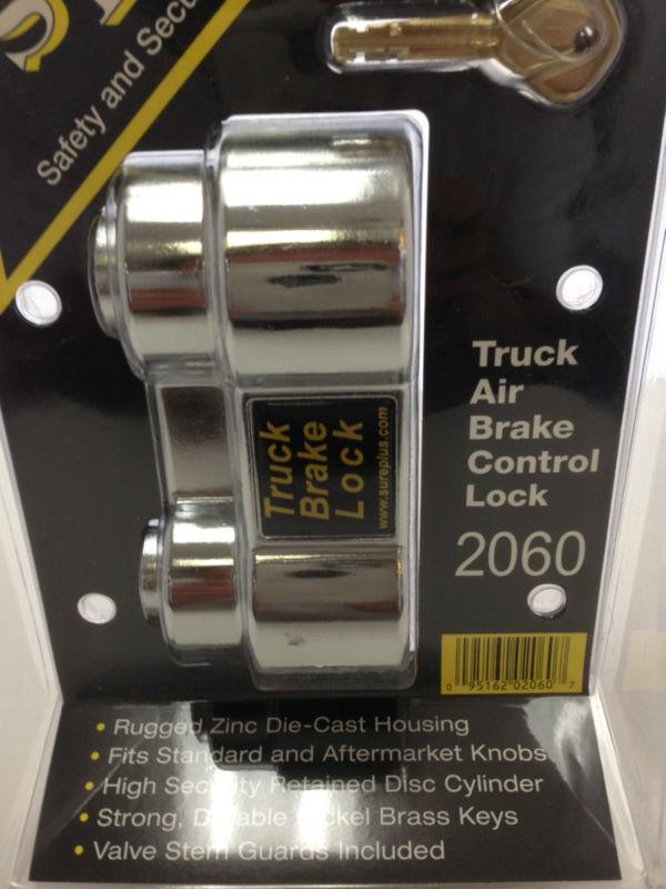 Truck air brake control lock