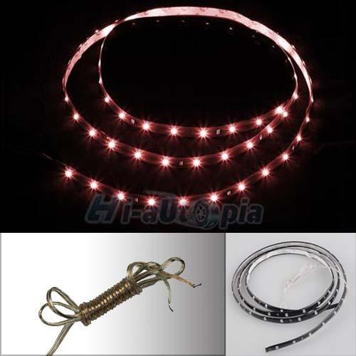 2 x 120cm 1210 smd 60 led 47.2" led bulb flexible lights strip waterproof red