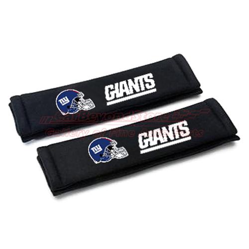 Nfl new york giants seat belt shoulder pads, pair, licensed + free gift