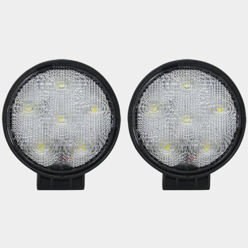 2x 18w high power led work flood light round off road jeep 4wd atv suv 4x4 lamp