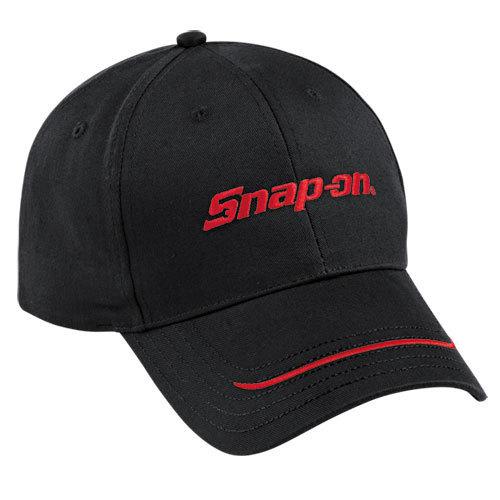 Snap on tools stitched bill cap black red