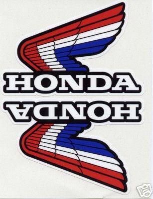 Honda wing vinyl decal sticker m-color laminated pair