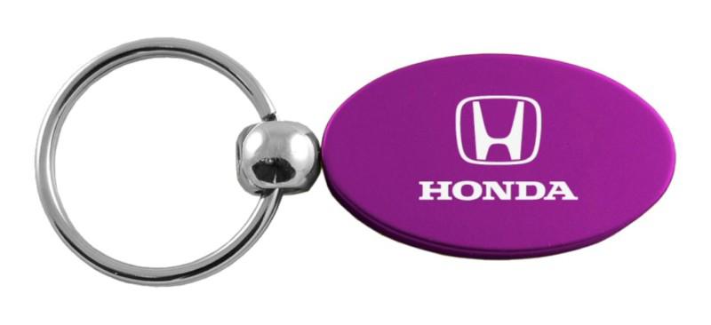 Honda purple oval keychain / key fob engraved in usa genuine