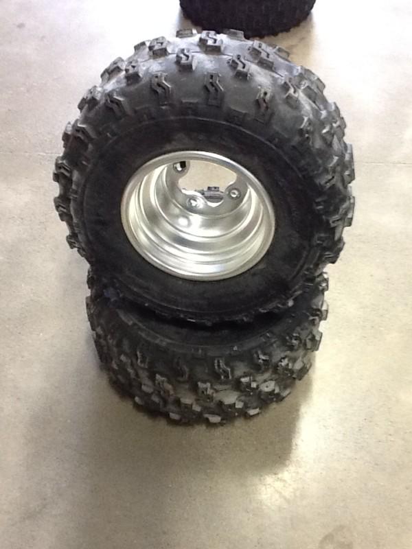 Rear wheels&tires mint trx 450r kfx400 250r 400ex ltz400 300ex ltr450 250x 250ex