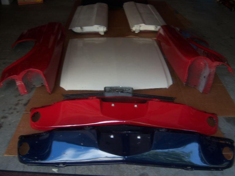 1965 1966 ford mustang new repop candy apple red  ft valance and top only