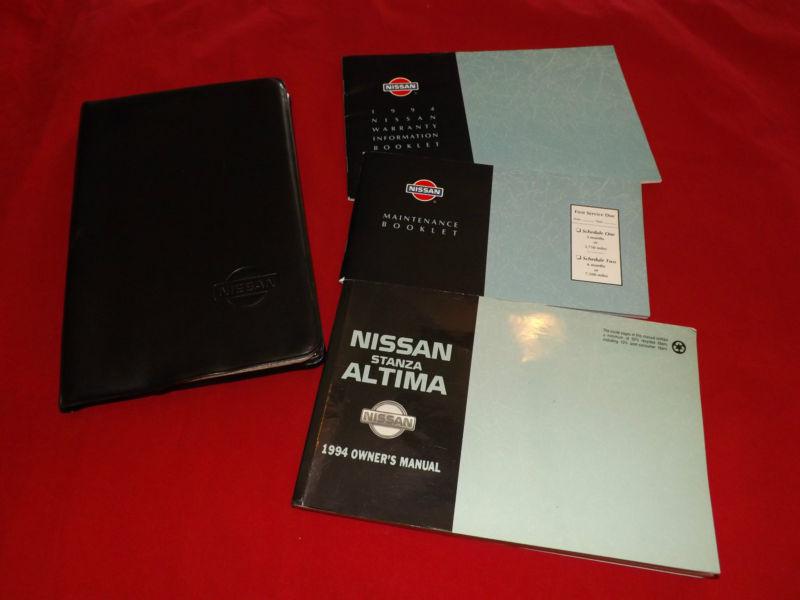 1994 nissan stanza altima owner's manual set maintenance warrenty book case
