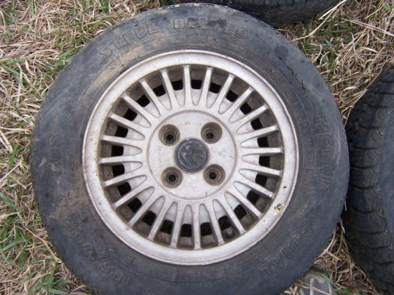 Set of 4 alloy wheels oem vw volkswagen quantum 4x100 13 in