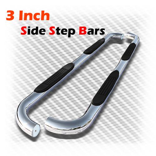 06-11 hummer h3 suv stainless steel 3" side step nerf bars running board pair