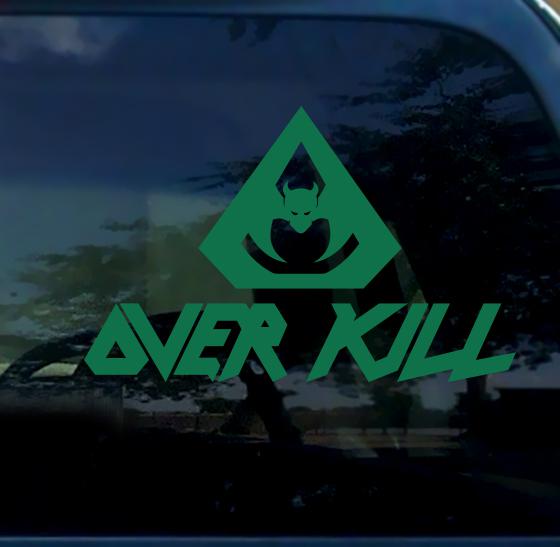 Overkill vinyl decal sticker car thrash metal slayer forbidden anthrax