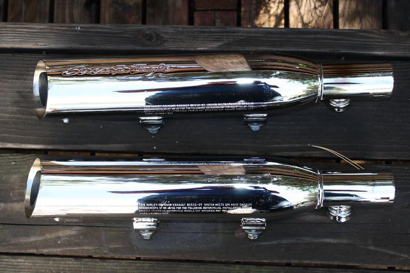 Purchase Harley Davidson slip on Screamin Eagle mufflers HD pipes