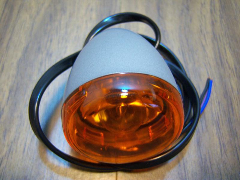 Harley front satin stainless turn signal assembly 08-09 fxcw rocker 69965-08