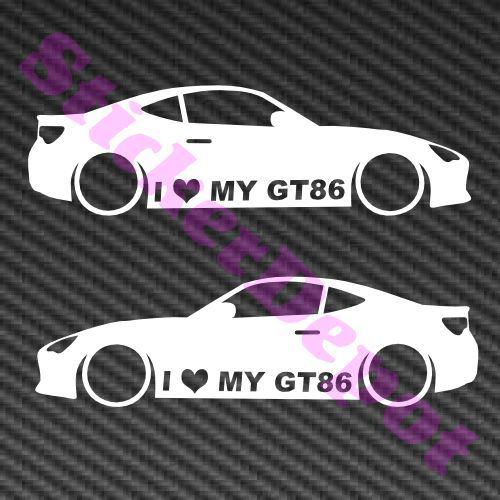 I heart my gt86 decals size 7"x2" love toyota gt86 scion fr-s subaru brz