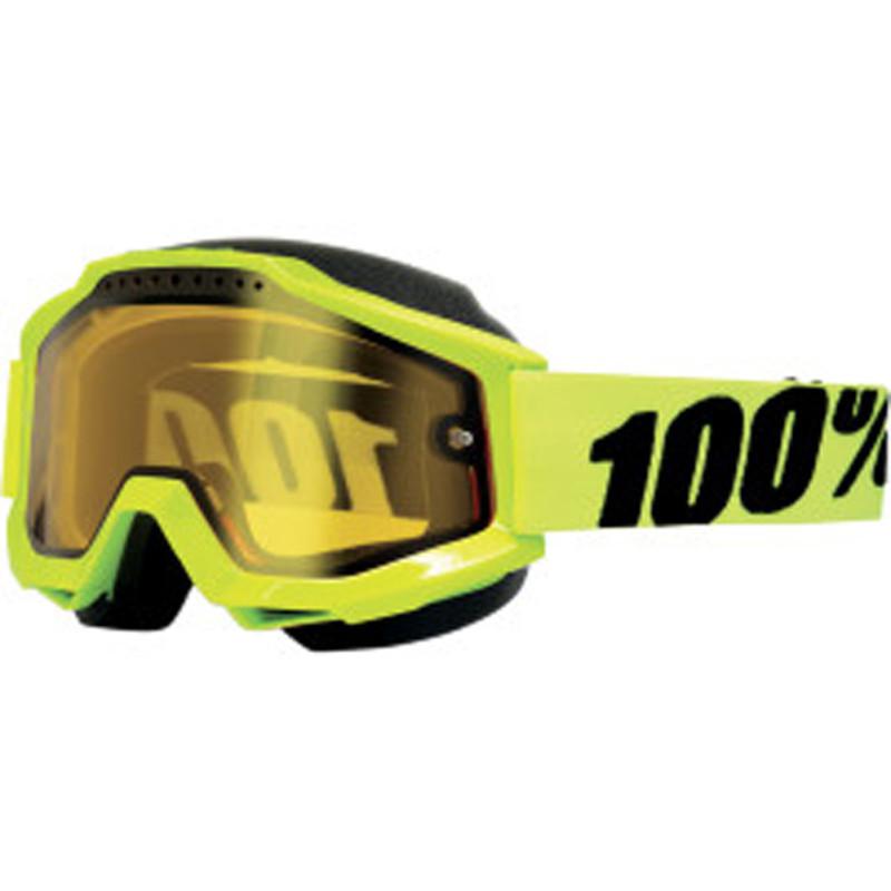 100% accuri snow goggles, fluorescent yellow (fluorescent yellow), yellow lens