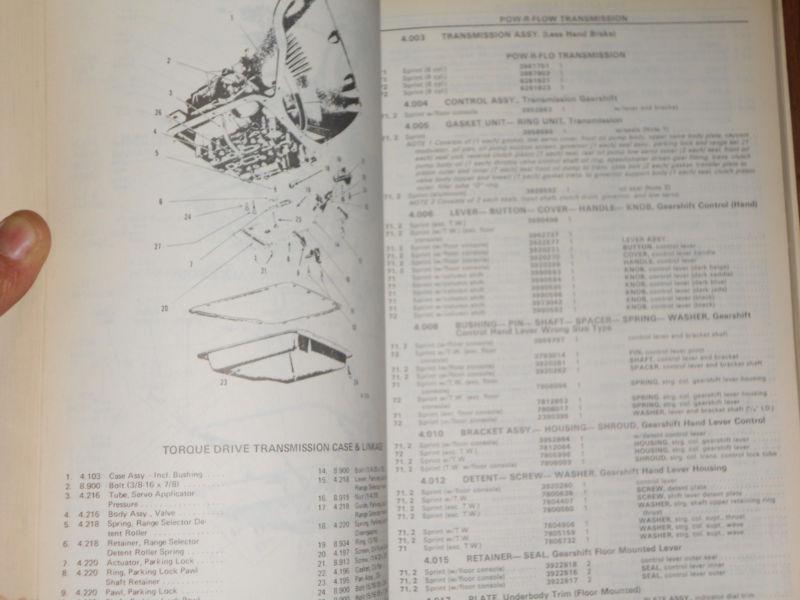 Purchase 19711974 / GMC SPRINT (EL CAMINO?) PARTS BOOK / ORIGINAL