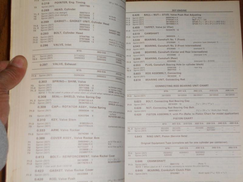 1971-1974 / GMC SPRINT (EL CAMINO?) PARTS BOOK / ORIGINAL PARTS CATALOG, US $74.50, image 8