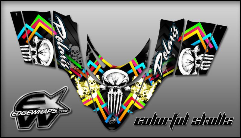 Polaris dragon,shift, rmk, i.q.,switchback  graphics kit - colorful skulls 
