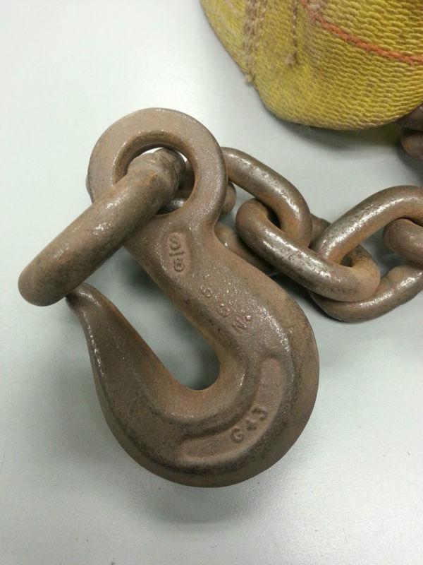 SET OF 2 Hanes Supply 4 IN X 25 FT TOW/TIE DOWN STRAPs with 1ft CHAIN AND HOOK, US $40.00, image 3