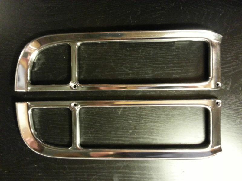 1967-1972 chevy pickup truck chrome tail light bezels (trim)