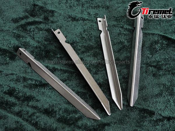 Titanium ti outdoor camping tent pegs stakes hook lot of 4pcs