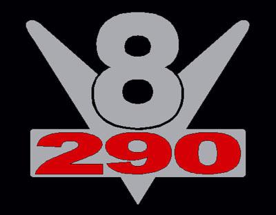 2 chrome 290 v8 emblem decal set javelin jeep amc amx stickers