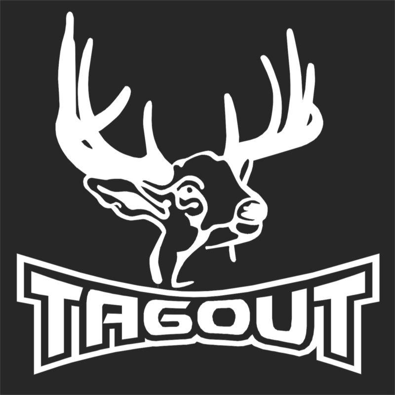 Whitetail hunting buck deer tagout vinyl decal sticker