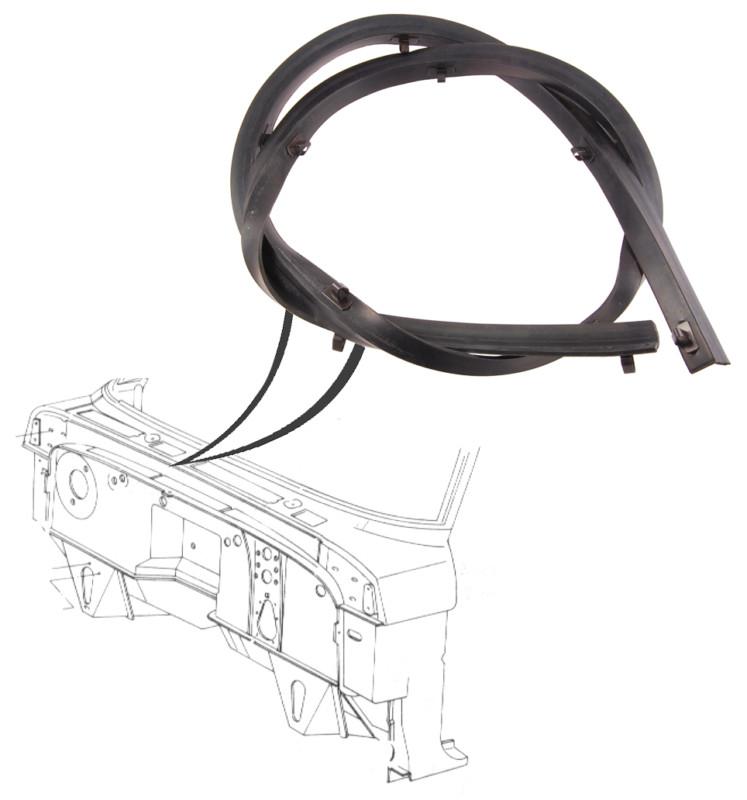 1968-1969 ford fairlane & torino hood to firewall seal
