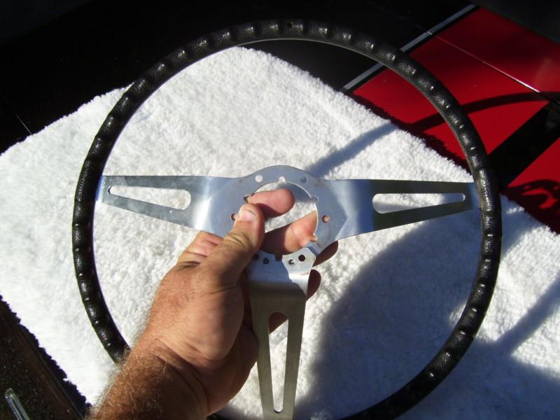 CORVETTE - 1969 - 1975 Steering Wheel - Black rim with outer silver band , US $149.00, image 3