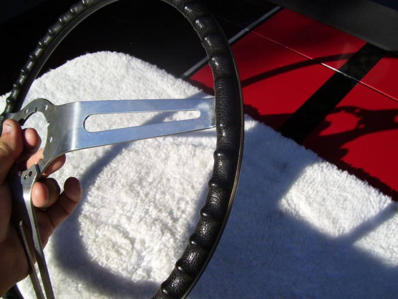 CORVETTE - 1969 - 1975 Steering Wheel - Black rim with outer silver band , US $149.00, image 4