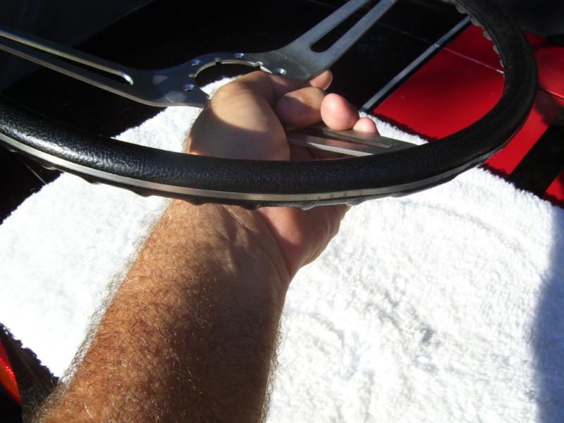 CORVETTE - 1969 - 1975 Steering Wheel - Black rim with outer silver band , US $149.00, image 9