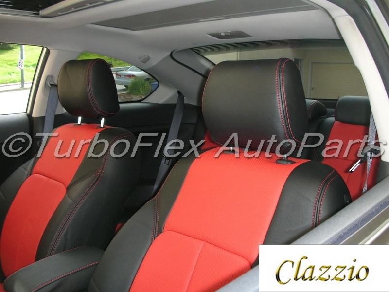 Clazzio custom fit leather seat cover set black w/ red insert  scion fr-s 2013+