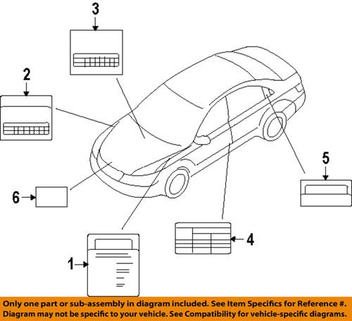 Hyundai oem 3245025041 labels-emission label