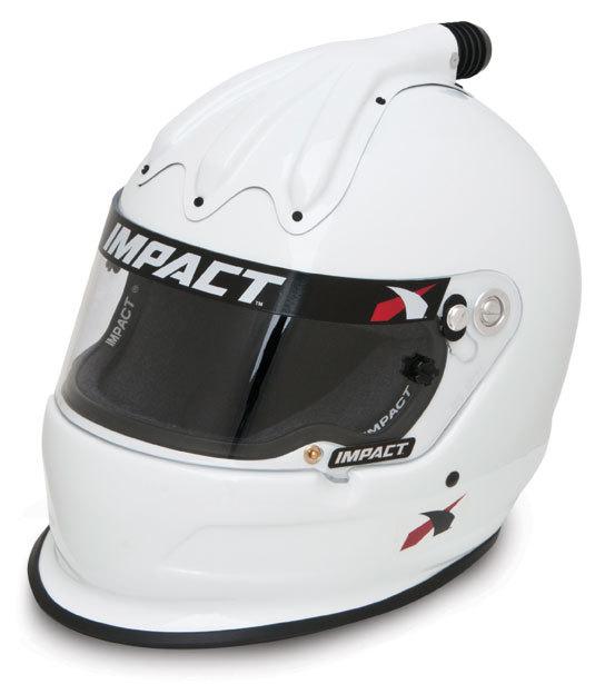 Impact racing 17099509 super charger helmet large white sa2010