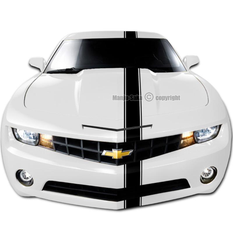 2009-2013 chevrolet camaro racing rally stripes decal precut kit 5" black ca2036