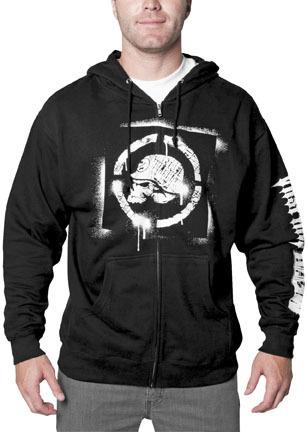 Msr metal mulisha sprayed black medium fleece sweater msr casual long sleeve md