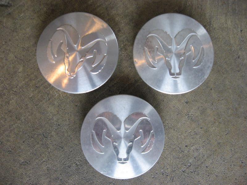 (3) dodge ram dakota durango wheel center caps 52005732